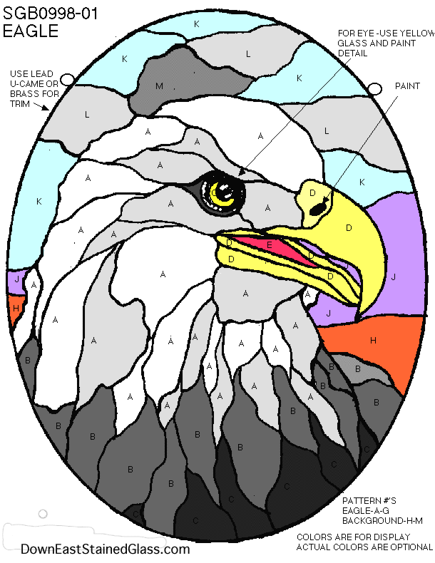 eagle
            stained glass pattern