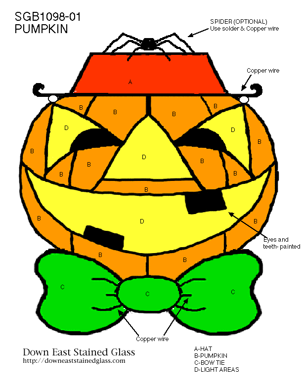 pumpkin stained glass pattern