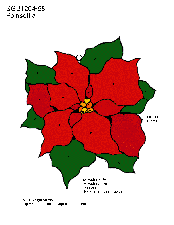 poinsettia stained glass pattern