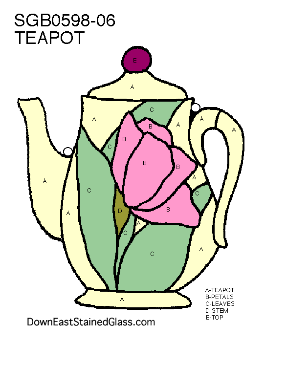 teapot stained glass pattern