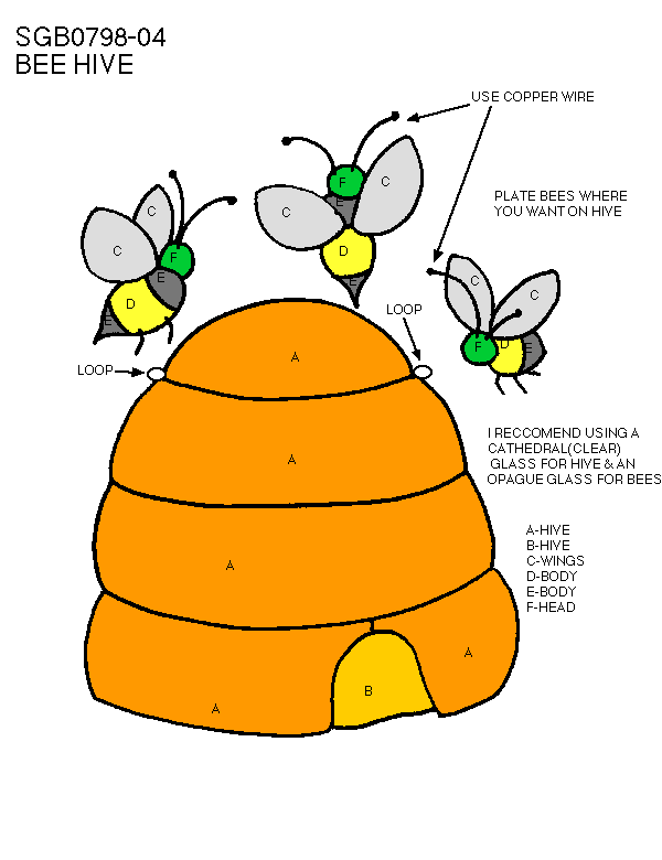 Beehive Stained Glass Pattern