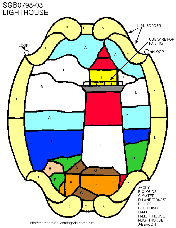 Lighthouse Stained Glass Pattern