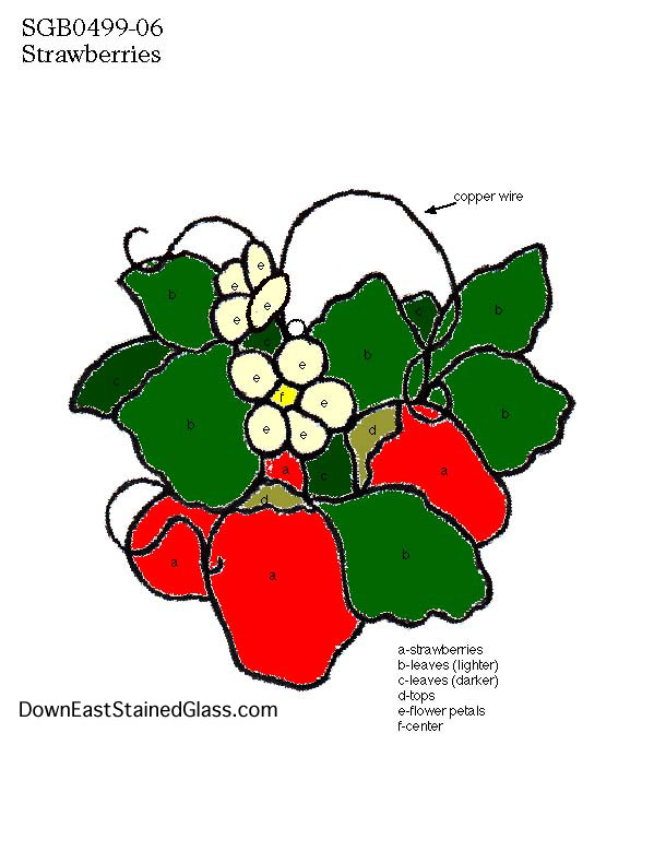 strawberry stained glass pattern