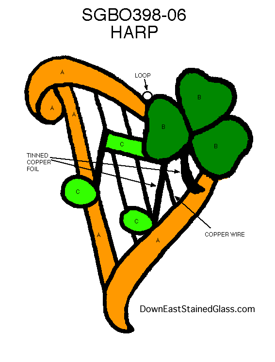 harp and clover pattern
