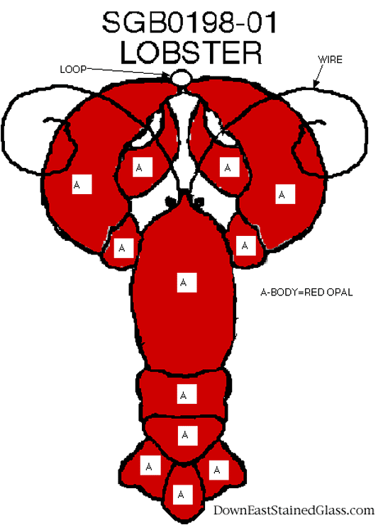 lobster stained glass pattern