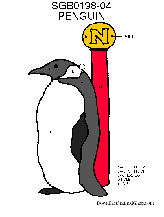 penguin stained glass pattern