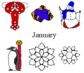 winter 98 stained glass pattern set