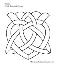 celtic heart
                  stained glass pattern