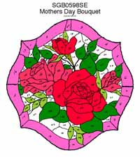 roses mothers day stained glass