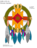 Dream Catcher stained glass pattern
