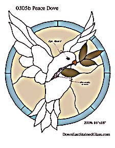 Peace Dove
                  stained glass pattern