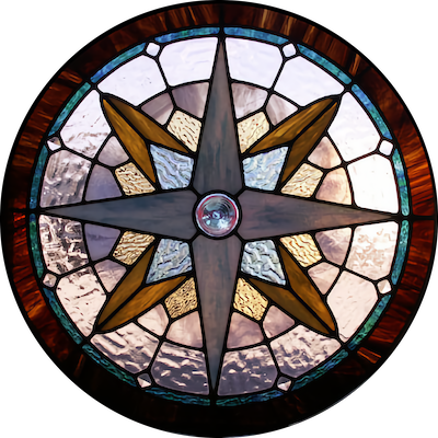 Compass Rose Stained
                  Glass